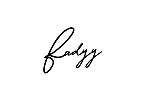 Design your own signature with our free online signature maker. With this signature software, you can create a handwritten (AmerikaSignatureDemo-Regular) signature for name Fadyy. Fadyy signature style 3 images and pictures png