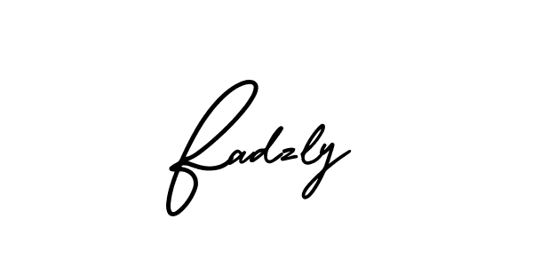 Fadzly stylish signature style. Best Handwritten Sign (AmerikaSignatureDemo-Regular) for my name. Handwritten Signature Collection Ideas for my name Fadzly. Fadzly signature style 3 images and pictures png