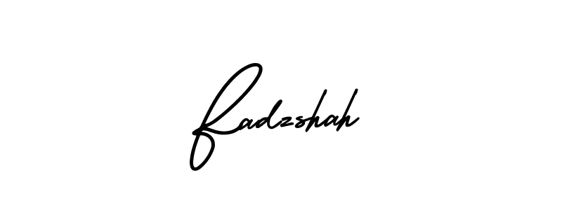 The best way (AmerikaSignatureDemo-Regular) to make a short signature is to pick only two or three words in your name. The name Fadzshah include a total of six letters. For converting this name. Fadzshah signature style 3 images and pictures png