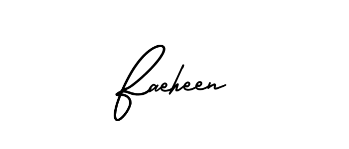 Make a beautiful signature design for name Faeheen. With this signature (AmerikaSignatureDemo-Regular) style, you can create a handwritten signature for free. Faeheen signature style 3 images and pictures png