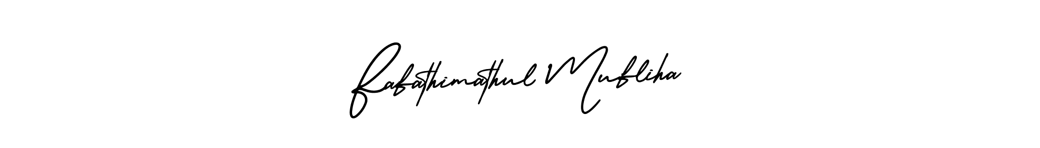 Design your own signature with our free online signature maker. With this signature software, you can create a handwritten (AmerikaSignatureDemo-Regular) signature for name Fafathimathul Mufliha. Fafathimathul Mufliha signature style 3 images and pictures png