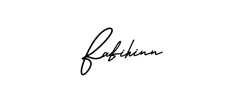 AmerikaSignatureDemo-Regular is a professional signature style that is perfect for those who want to add a touch of class to their signature. It is also a great choice for those who want to make their signature more unique. Get Fafihinn name to fancy signature for free. Fafihinn signature style 3 images and pictures png