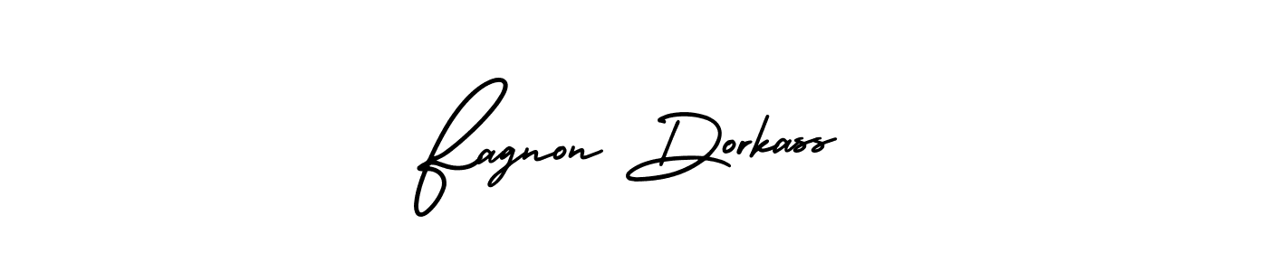 Fagnon Dorkass stylish signature style. Best Handwritten Sign (AmerikaSignatureDemo-Regular) for my name. Handwritten Signature Collection Ideas for my name Fagnon Dorkass. Fagnon Dorkass signature style 3 images and pictures png