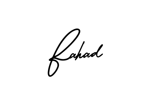 How to make Fahad signature? AmerikaSignatureDemo-Regular is a professional autograph style. Create handwritten signature for Fahad name. Fahad signature style 3 images and pictures png