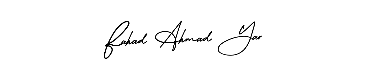 Make a short Fahad Ahmad Yar signature style. Manage your documents anywhere anytime using AmerikaSignatureDemo-Regular. Create and add eSignatures, submit forms, share and send files easily. Fahad Ahmad Yar signature style 3 images and pictures png