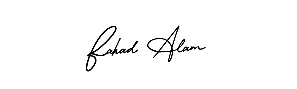 Make a short Fahad Alam signature style. Manage your documents anywhere anytime using AmerikaSignatureDemo-Regular. Create and add eSignatures, submit forms, share and send files easily. Fahad Alam signature style 3 images and pictures png