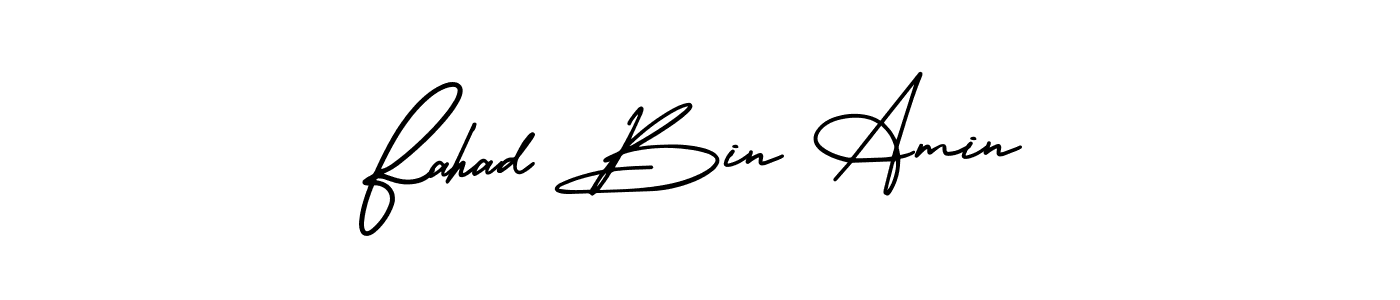 Create a beautiful signature design for name Fahad Bin Amin. With this signature (AmerikaSignatureDemo-Regular) fonts, you can make a handwritten signature for free. Fahad Bin Amin signature style 3 images and pictures png