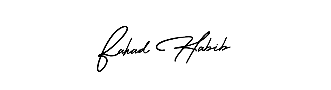 How to make Fahad Habib name signature. Use AmerikaSignatureDemo-Regular style for creating short signs online. This is the latest handwritten sign. Fahad Habib signature style 3 images and pictures png