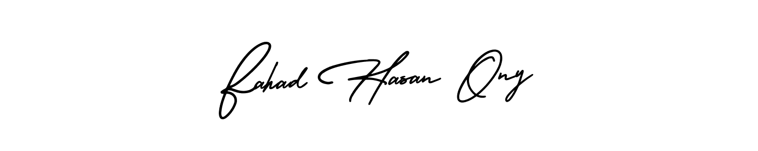 Use a signature maker to create a handwritten signature online. With this signature software, you can design (AmerikaSignatureDemo-Regular) your own signature for name Fahad Hasan Ony. Fahad Hasan Ony signature style 3 images and pictures png
