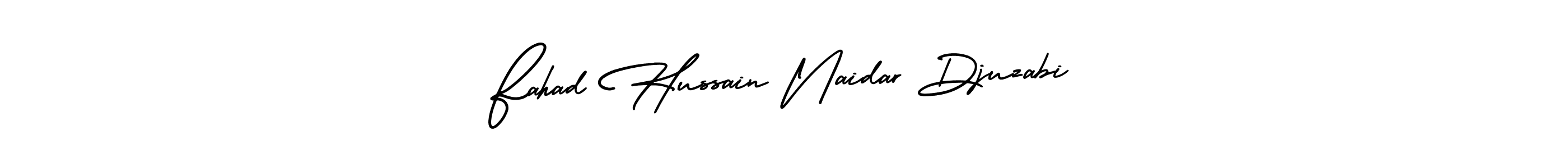 if you are searching for the best signature style for your name Fahad Hussain Naidar Djuzabi. so please give up your signature search. here we have designed multiple signature styles  using AmerikaSignatureDemo-Regular. Fahad Hussain Naidar Djuzabi signature style 3 images and pictures png