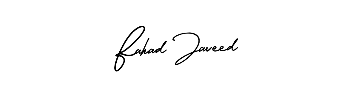 You should practise on your own different ways (AmerikaSignatureDemo-Regular) to write your name (Fahad Javeed) in signature. don't let someone else do it for you. Fahad Javeed signature style 3 images and pictures png