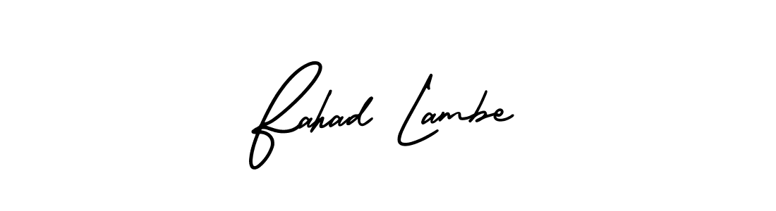 See photos of Fahad Lambe official signature by Spectra . Check more albums & portfolios. Read reviews & check more about AmerikaSignatureDemo-Regular font. Fahad Lambe signature style 3 images and pictures png