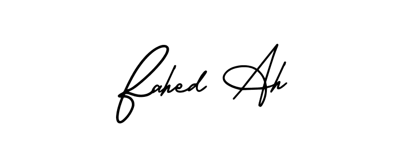 Design your own signature with our free online signature maker. With this signature software, you can create a handwritten (AmerikaSignatureDemo-Regular) signature for name Fahed Ah. Fahed Ah signature style 3 images and pictures png