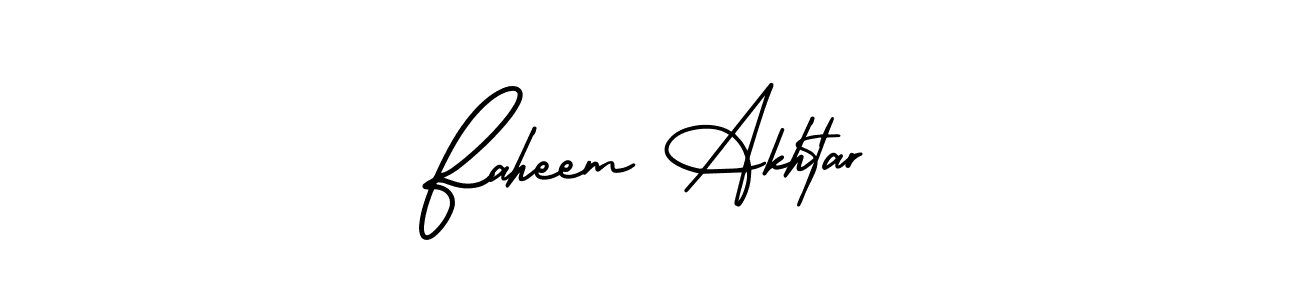 How to Draw Faheem Akhtar signature style? AmerikaSignatureDemo-Regular is a latest design signature styles for name Faheem Akhtar. Faheem Akhtar signature style 3 images and pictures png