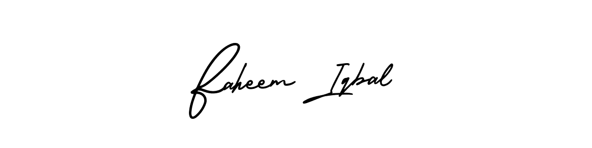 AmerikaSignatureDemo-Regular is a professional signature style that is perfect for those who want to add a touch of class to their signature. It is also a great choice for those who want to make their signature more unique. Get Faheem Iqbal name to fancy signature for free. Faheem Iqbal signature style 3 images and pictures png