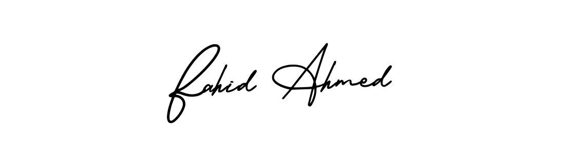 if you are searching for the best signature style for your name Fahid Ahmed. so please give up your signature search. here we have designed multiple signature styles  using AmerikaSignatureDemo-Regular. Fahid Ahmed signature style 3 images and pictures png