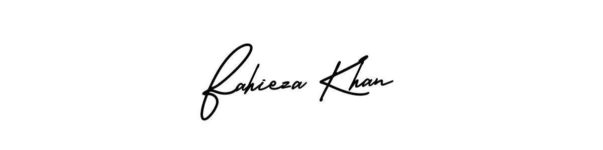 Design your own signature with our free online signature maker. With this signature software, you can create a handwritten (AmerikaSignatureDemo-Regular) signature for name Fahieza Khan. Fahieza Khan signature style 3 images and pictures png