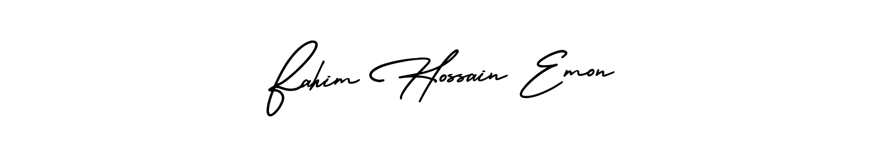Fahim Hossain Emon stylish signature style. Best Handwritten Sign (AmerikaSignatureDemo-Regular) for my name. Handwritten Signature Collection Ideas for my name Fahim Hossain Emon. Fahim Hossain Emon signature style 3 images and pictures png
