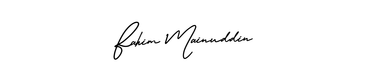 Use a signature maker to create a handwritten signature online. With this signature software, you can design (AmerikaSignatureDemo-Regular) your own signature for name Fahim Mainuddin. Fahim Mainuddin signature style 3 images and pictures png