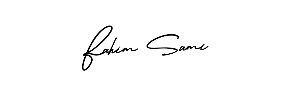 It looks lik you need a new signature style for name Fahim Sami. Design unique handwritten (AmerikaSignatureDemo-Regular) signature with our free signature maker in just a few clicks. Fahim Sami signature style 3 images and pictures png