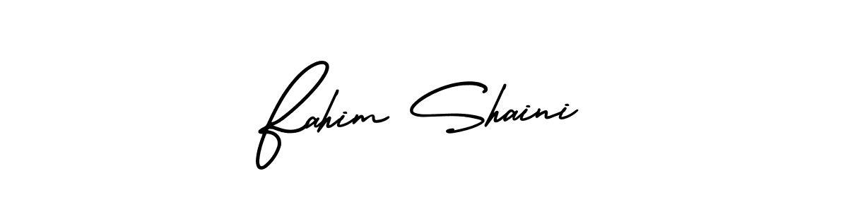 Make a beautiful signature design for name Fahim Shaini. With this signature (AmerikaSignatureDemo-Regular) style, you can create a handwritten signature for free. Fahim Shaini signature style 3 images and pictures png