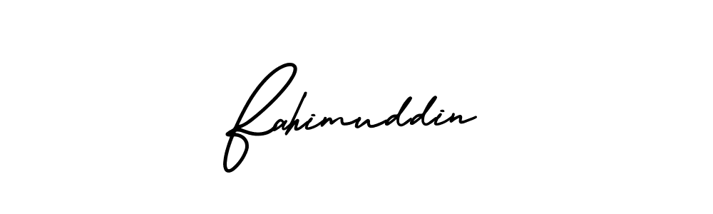 This is the best signature style for the Fahimuddin name. Also you like these signature font (AmerikaSignatureDemo-Regular). Mix name signature. Fahimuddin signature style 3 images and pictures png