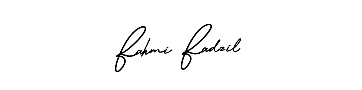 Fahmi Fadzil stylish signature style. Best Handwritten Sign (AmerikaSignatureDemo-Regular) for my name. Handwritten Signature Collection Ideas for my name Fahmi Fadzil. Fahmi Fadzil signature style 3 images and pictures png