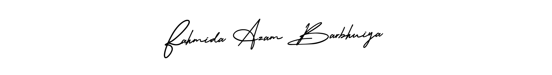 Use a signature maker to create a handwritten signature online. With this signature software, you can design (AmerikaSignatureDemo-Regular) your own signature for name Fahmida Azam Barbhuiya. Fahmida Azam Barbhuiya signature style 3 images and pictures png