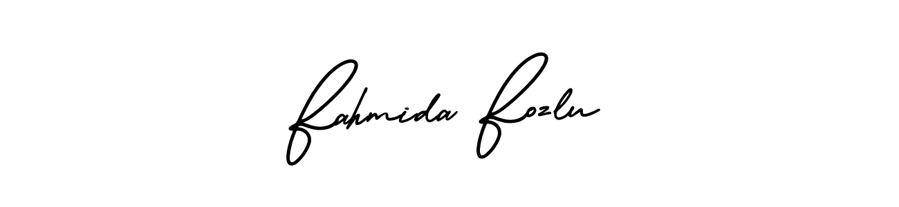 Best and Professional Signature Style for Fahmida Fozlu. AmerikaSignatureDemo-Regular Best Signature Style Collection. Fahmida Fozlu signature style 3 images and pictures png