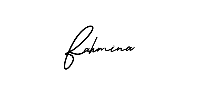 Make a beautiful signature design for name Fahmina. Use this online signature maker to create a handwritten signature for free. Fahmina signature style 3 images and pictures png
