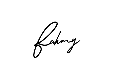 Fahmy stylish signature style. Best Handwritten Sign (AmerikaSignatureDemo-Regular) for my name. Handwritten Signature Collection Ideas for my name Fahmy. Fahmy signature style 3 images and pictures png