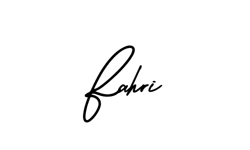 Use a signature maker to create a handwritten signature online. With this signature software, you can design (AmerikaSignatureDemo-Regular) your own signature for name Fahri. Fahri signature style 3 images and pictures png