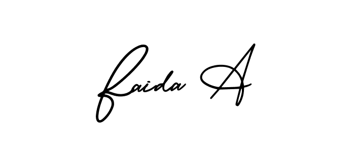 Similarly AmerikaSignatureDemo-Regular is the best handwritten signature design. Signature creator online .You can use it as an online autograph creator for name Faida A. Faida A signature style 3 images and pictures png