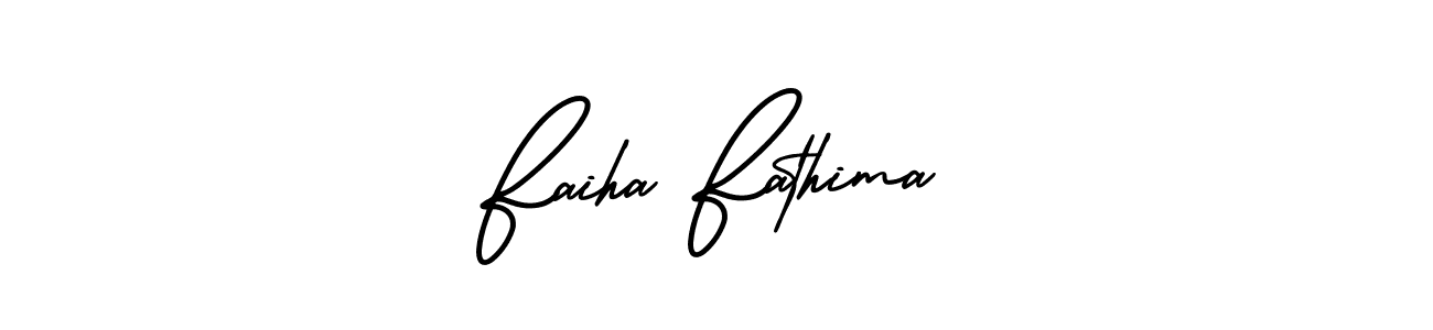 Faiha Fathima stylish signature style. Best Handwritten Sign (AmerikaSignatureDemo-Regular) for my name. Handwritten Signature Collection Ideas for my name Faiha Fathima. Faiha Fathima signature style 3 images and pictures png