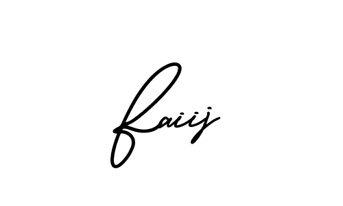 How to make Faiij signature? AmerikaSignatureDemo-Regular is a professional autograph style. Create handwritten signature for Faiij name. Faiij signature style 3 images and pictures png