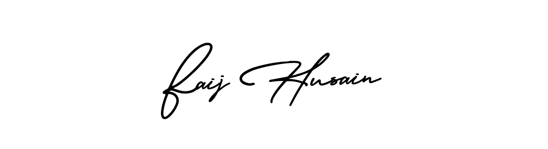 The best way (AmerikaSignatureDemo-Regular) to make a short signature is to pick only two or three words in your name. The name Faij Husain include a total of six letters. For converting this name. Faij Husain signature style 3 images and pictures png