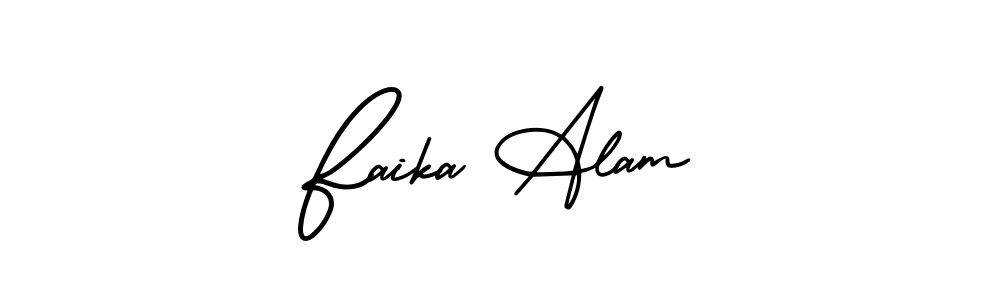 Use a signature maker to create a handwritten signature online. With this signature software, you can design (AmerikaSignatureDemo-Regular) your own signature for name Faika Alam. Faika Alam signature style 3 images and pictures png