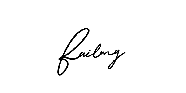 Design your own signature with our free online signature maker. With this signature software, you can create a handwritten (AmerikaSignatureDemo-Regular) signature for name Failmy. Failmy signature style 3 images and pictures png