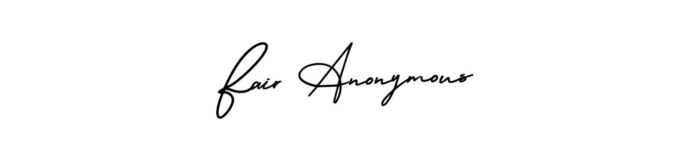 Use a signature maker to create a handwritten signature online. With this signature software, you can design (AmerikaSignatureDemo-Regular) your own signature for name Fair Anonymous. Fair Anonymous signature style 3 images and pictures png