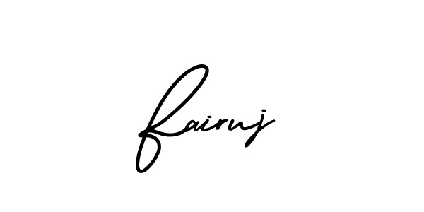 Make a beautiful signature design for name Fairuj. With this signature (AmerikaSignatureDemo-Regular) style, you can create a handwritten signature for free. Fairuj signature style 3 images and pictures png