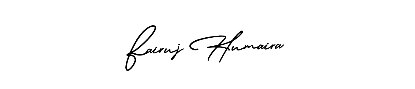 Fairuj Humaira stylish signature style. Best Handwritten Sign (AmerikaSignatureDemo-Regular) for my name. Handwritten Signature Collection Ideas for my name Fairuj Humaira. Fairuj Humaira signature style 3 images and pictures png