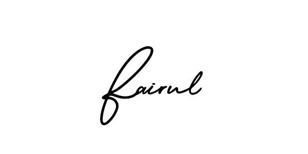 How to make Fairul signature? AmerikaSignatureDemo-Regular is a professional autograph style. Create handwritten signature for Fairul name. Fairul signature style 3 images and pictures png