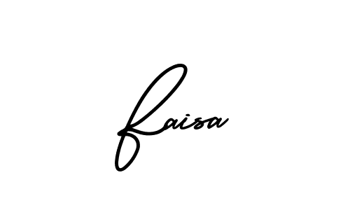 How to make Faisa signature? AmerikaSignatureDemo-Regular is a professional autograph style. Create handwritten signature for Faisa name. Faisa signature style 3 images and pictures png