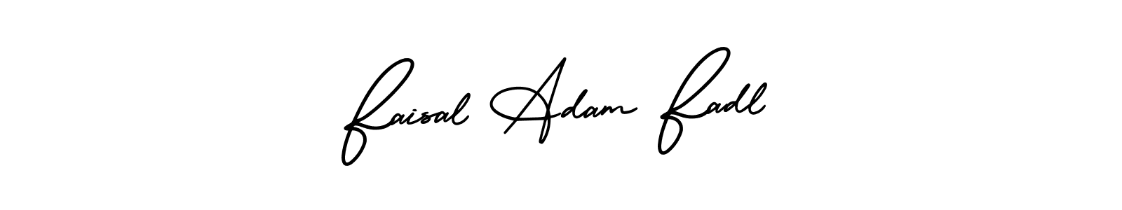 The best way (AmerikaSignatureDemo-Regular) to make a short signature is to pick only two or three words in your name. The name Faisal Adam Fadl include a total of six letters. For converting this name. Faisal Adam Fadl signature style 3 images and pictures png