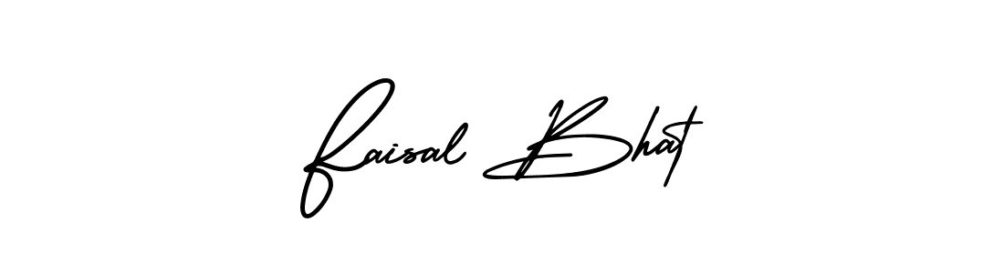 How to make Faisal Bhat name signature. Use AmerikaSignatureDemo-Regular style for creating short signs online. This is the latest handwritten sign. Faisal Bhat signature style 3 images and pictures png