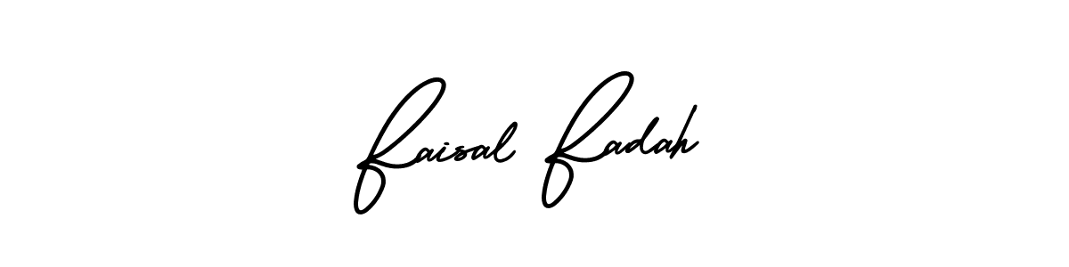 Create a beautiful signature design for name Faisal Fadah. With this signature (AmerikaSignatureDemo-Regular) fonts, you can make a handwritten signature for free. Faisal Fadah signature style 3 images and pictures png