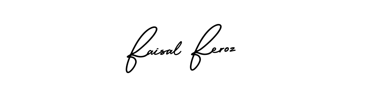 Create a beautiful signature design for name Faisal Feroz. With this signature (AmerikaSignatureDemo-Regular) fonts, you can make a handwritten signature for free. Faisal Feroz signature style 3 images and pictures png