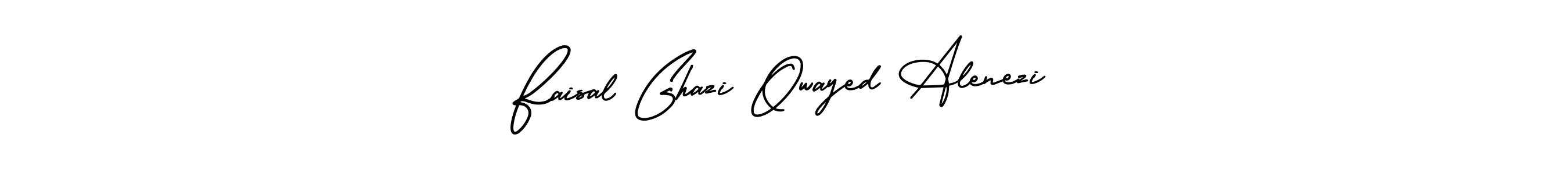 This is the best signature style for the Faisal Ghazi Owayed Alenezi name. Also you like these signature font (AmerikaSignatureDemo-Regular). Mix name signature. Faisal Ghazi Owayed Alenezi signature style 3 images and pictures png