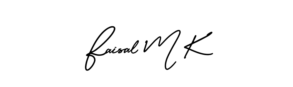 How to Draw Faisal M K signature style? AmerikaSignatureDemo-Regular is a latest design signature styles for name Faisal M K. Faisal M K signature style 3 images and pictures png