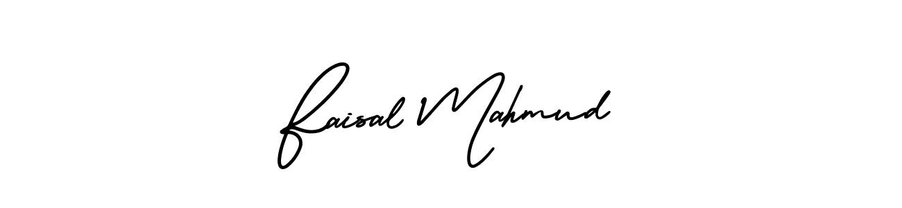 The best way (AmerikaSignatureDemo-Regular) to make a short signature is to pick only two or three words in your name. The name Faisal Mahmud include a total of six letters. For converting this name. Faisal Mahmud signature style 3 images and pictures png